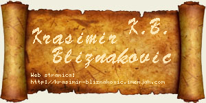 Krasimir Bliznaković vizit kartica